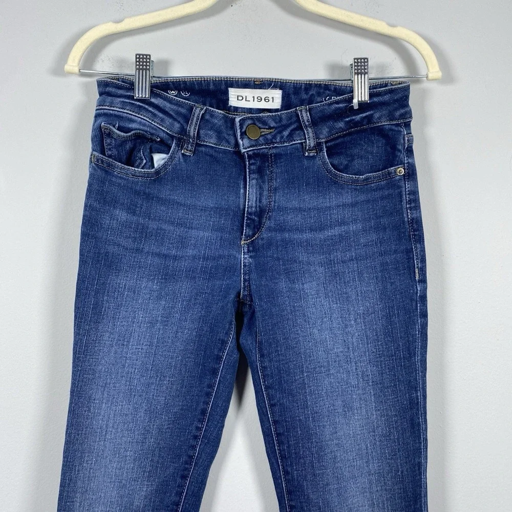 DL1961 Florence Instasculpt‎ Pacific Mid Rise Skinny Jeans Dark Wash Women's 27
